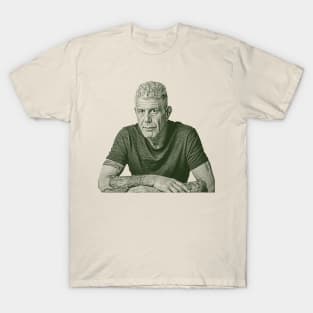 Anthony Bourdain engraving T-Shirt